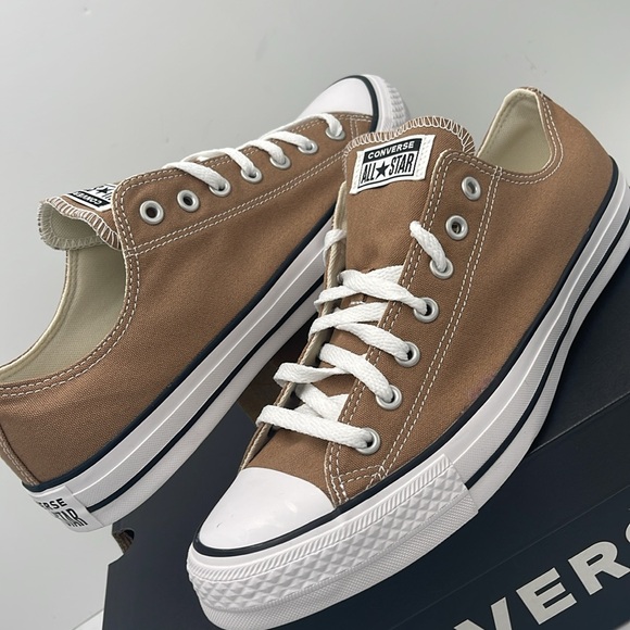 Converse Men’s Brown and White Chuck Taylor All Star Low-Top Sneaker - Hot Tea - Picture 10 of 16